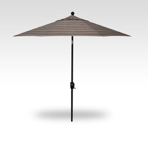 9′ cultivate stone stripe push-button tilt umbrella – black frame
