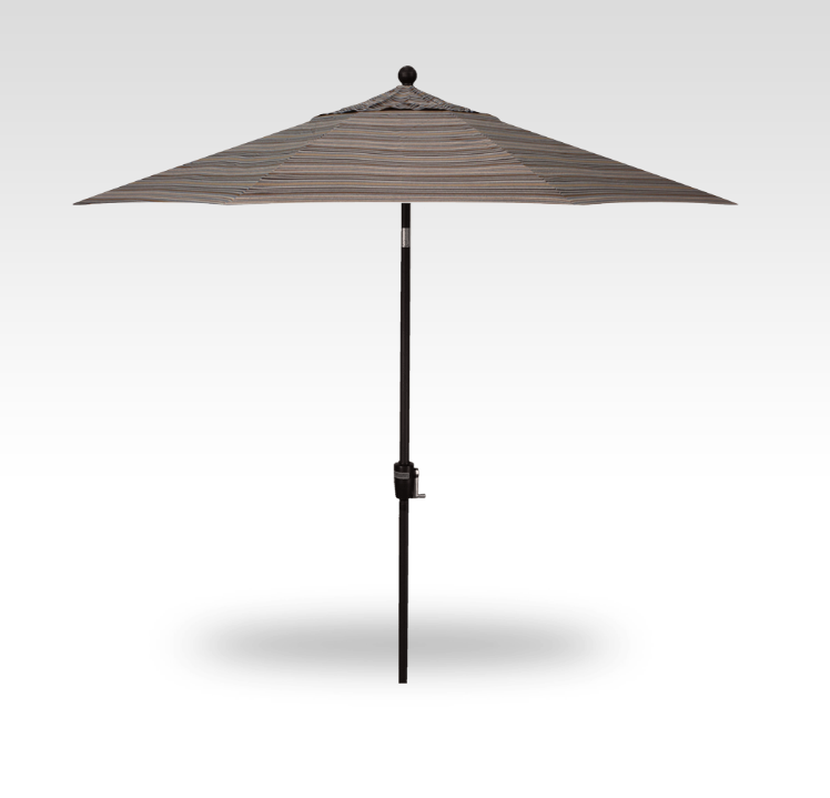 9′ cultivate stone stripe push-button tilt umbrella – black frame product image