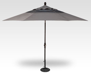 11 charcoal and peyton granite stripe collar tilt umbrella – black frame