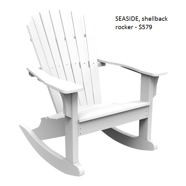 shellback adriondack rocker – white product image