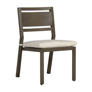 avondale aluminum side chair in slate grey – frame only