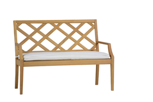 haley bench 48 inch in oyster teak – frame only thumbnail
