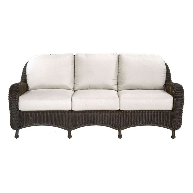 classic wicker sofa black walnut – frame only product image
