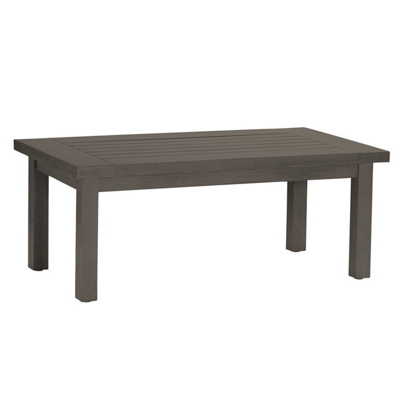 club aluminum rectangular coffee table in slate grey thumbnail image