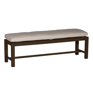 club aluminum 60 inch bench in mahogany – frame only