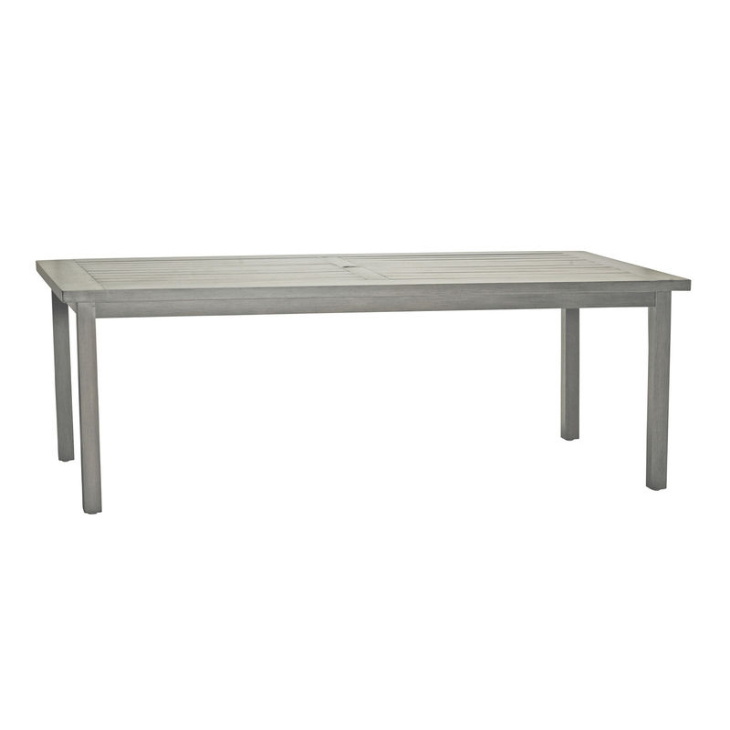 club aluminum rectangular dining table in oyster (w/ hole) product image