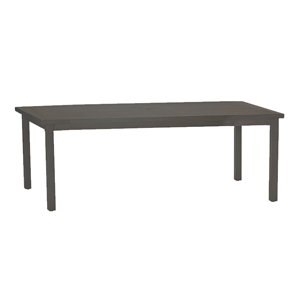 club aluminum rectangular dining table in slate grey (w/ hole)