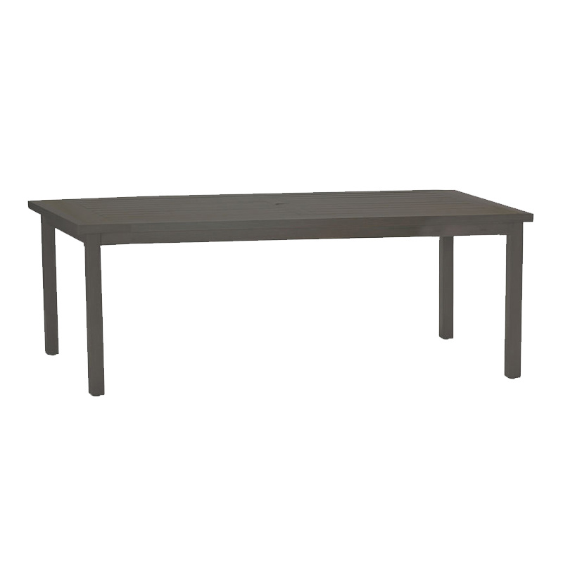 club aluminum rectangular dining table in slate grey (w/ hole) product image