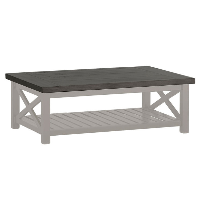 cahaba coffee table in oyster base / slate grey top thumbnail image