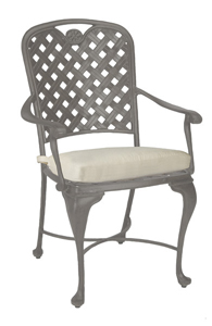 provance arm chair in slate grey – frame only
