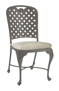 provance side chair in slate grey – frame only