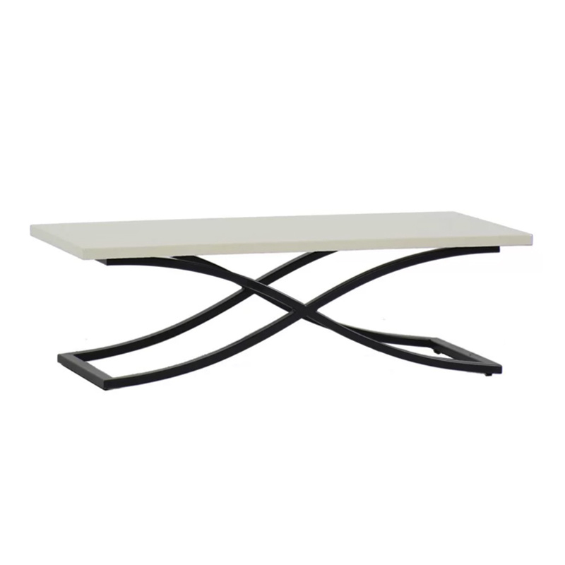 marco coffee table in ebony / travertine superstone product image