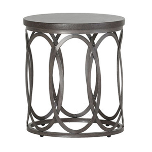 ella end table in slate grey / bw superstone