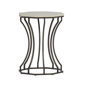 audrey end table in slate grey/travertine