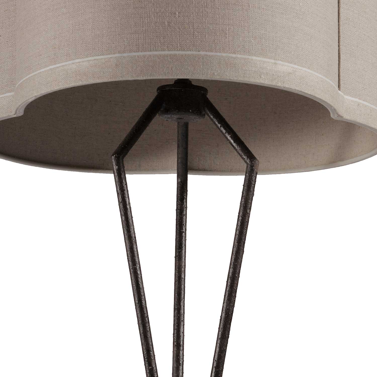 miranda floor lamp – beige w/ white trim thumbnail image