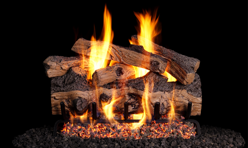 30 inch gnarled split oak log set product image