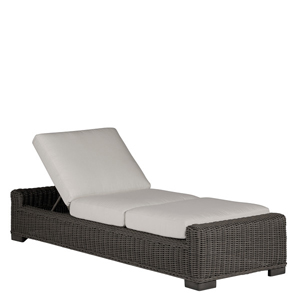 rustic chaise lounge in slate grey – frame only