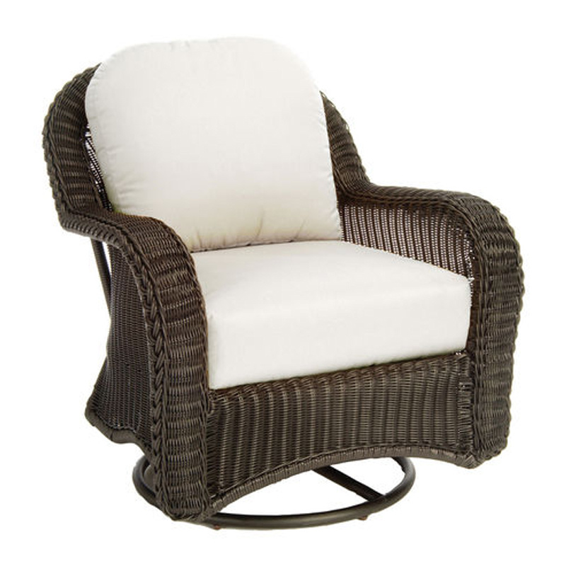classic wicker swivel glider in black walnut – frame only thumbnail image