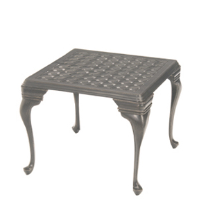 provance square end table in slate grey