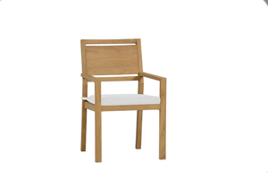 avondale teak arm chair in oyster teak – frame only thumbnail