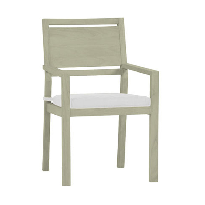 avondale teak arm chair in oyster teak – frame only product image