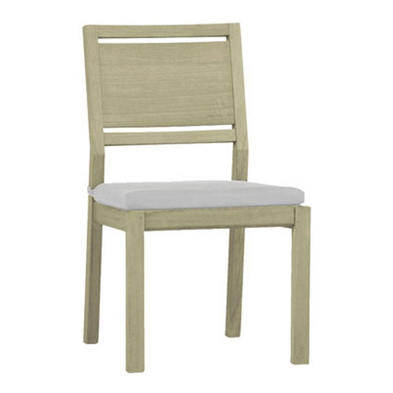 avondale teak side chair in oyster teak – frame only product image
