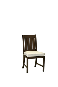 club/croquet aluminum side chair in mahogany – frame only thumbnail