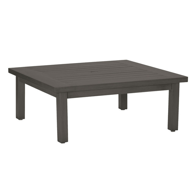 club aluminum square coffee table in slate grey product image