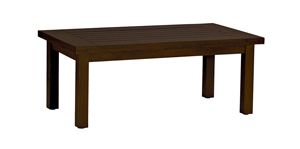 club aluminum rectangular coffee table in mahogany thumbnail