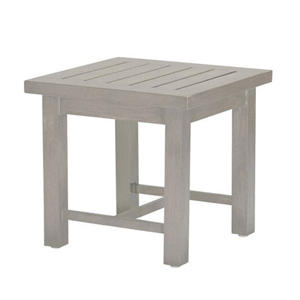 club aluminum end table in oyster