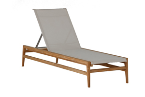 coast teak chaise lounge in natural teak thumbnail