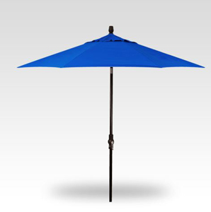 9′ cobalt push-button tilt umbrella – black frame
