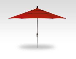 11 jockey red collar tilt umbrella – black frame