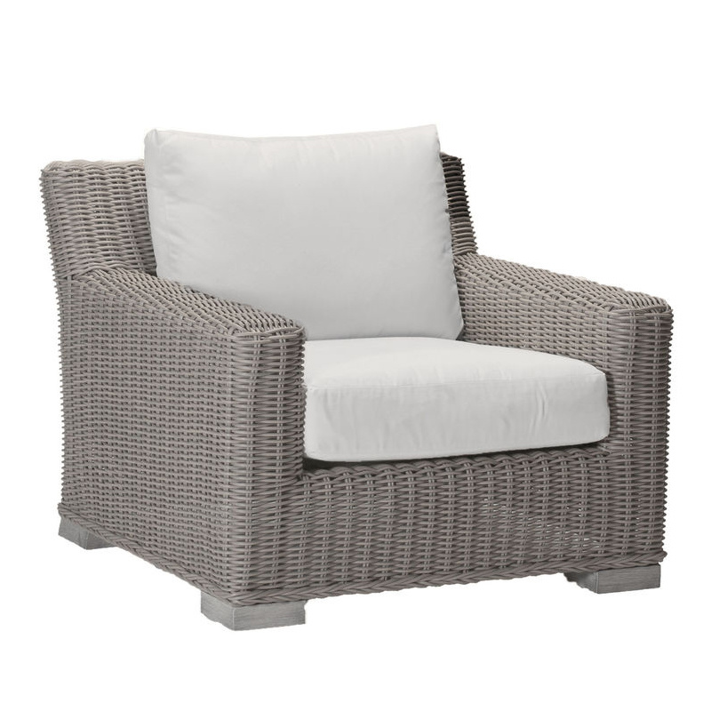 rustic lounge chair in oyster – frame only product image