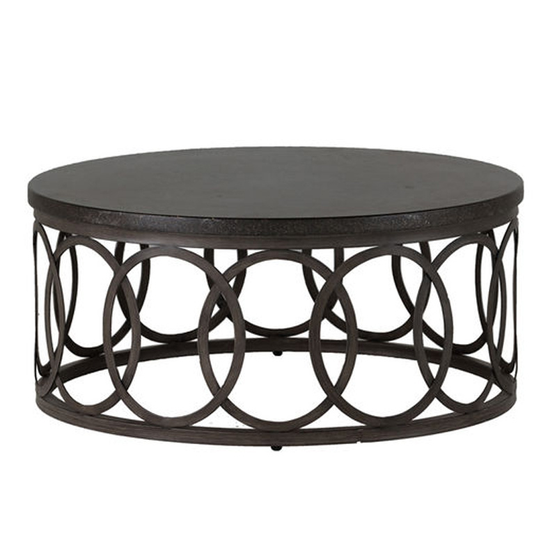 ella 36 inch coffee table in slate grey / bw superstone product image