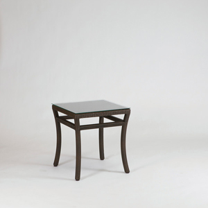 club woven end table in black walnut thumbnail