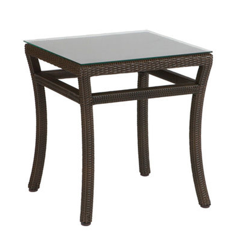 club woven end table in black walnut thumbnail image