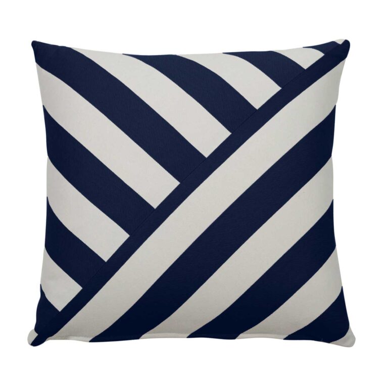 halo t-stripe indigo 22×22 throw pillow product image