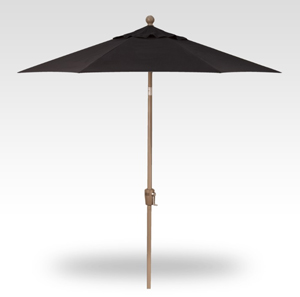 7.5 black push-button tilt umbrella – champagne frame