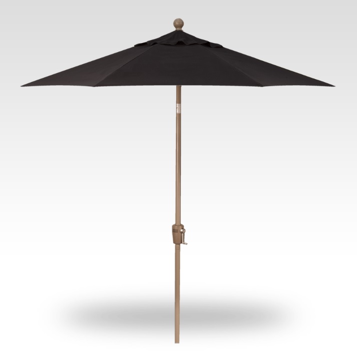 7.5 black push-button tilt umbrella – champagne frame thumbnail image