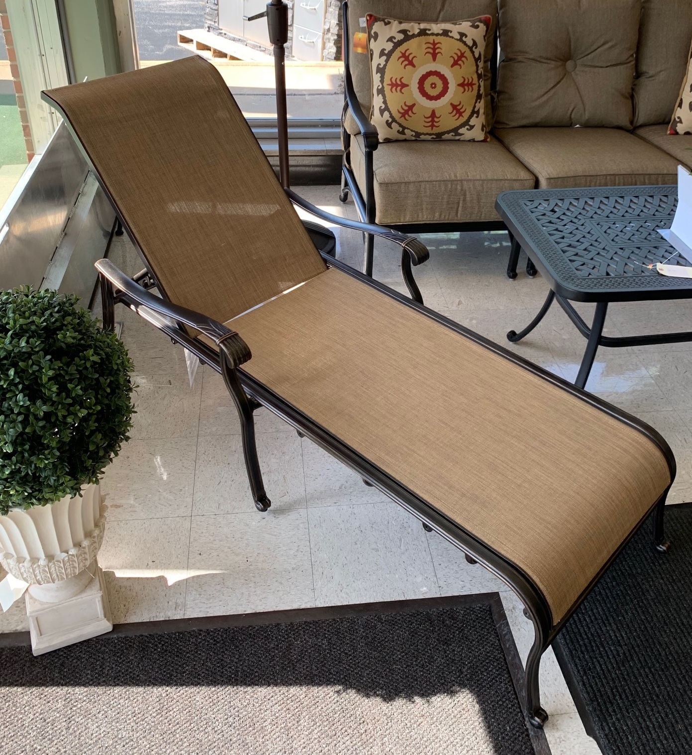 venice sling chaise lounge – bronze product image
