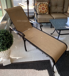 venice sling chaise lounge – bronze