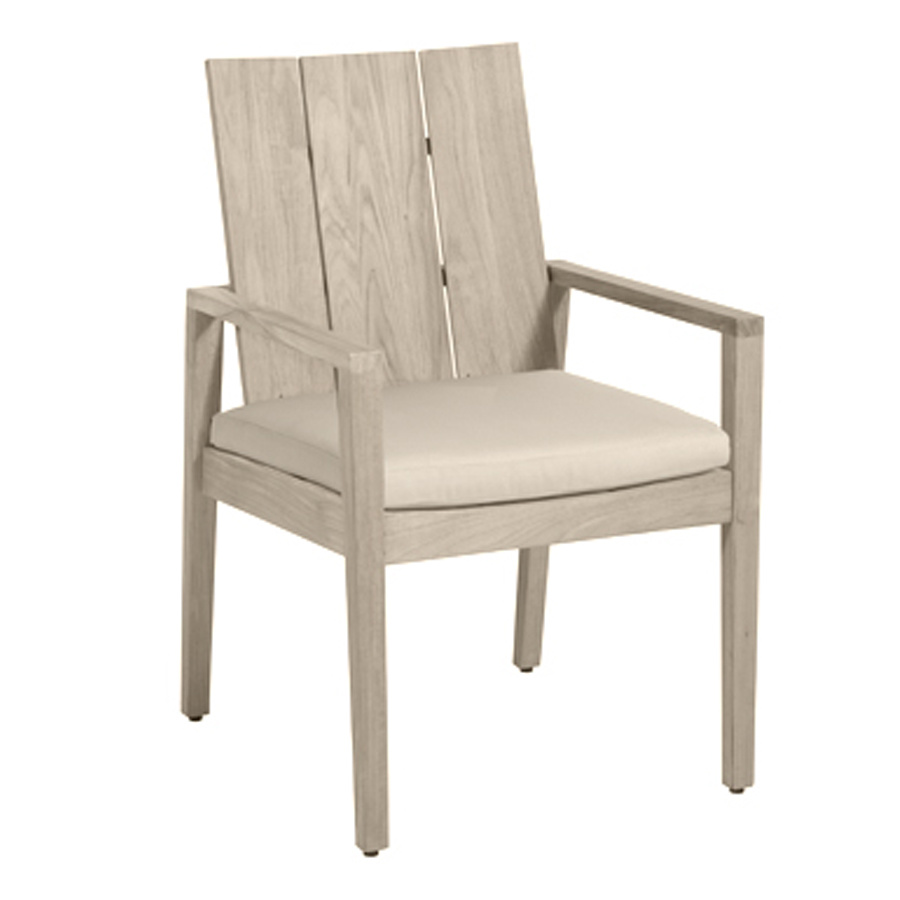 ashland teak arm chair in oyster teak – frame only product image