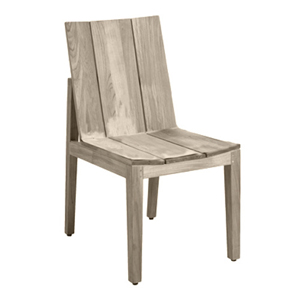ashland teak side chair in oyster teak – frame only