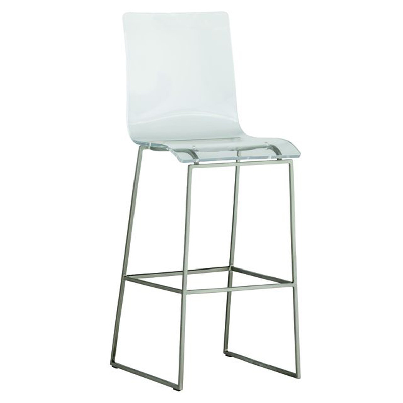 claro 30 inch bar stool in stainless/acrylic product image