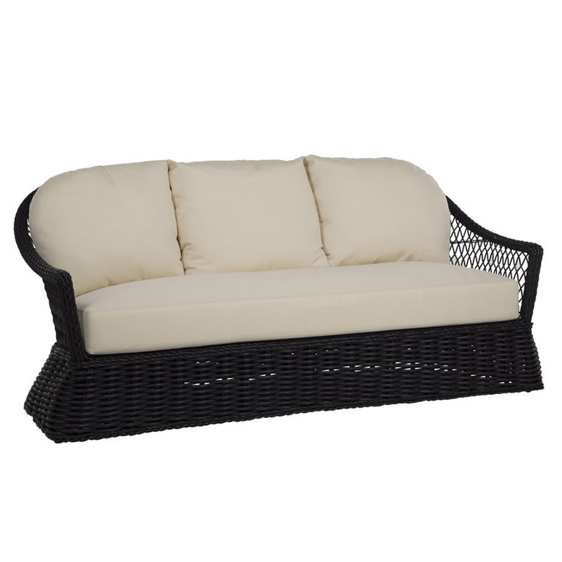 soho wicker sofa in black – frame only product image