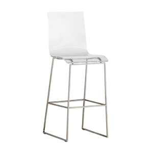 king bar stool – silver