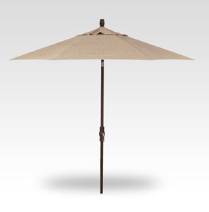 9 dupione sand auto tilt umbrella – bronze frame