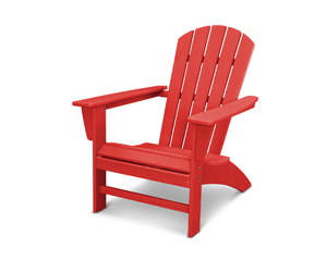 nautical adirondack chair in vintage sunset red