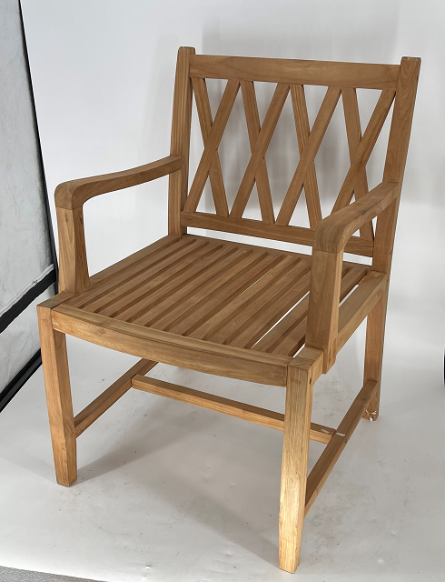 lattice teak dining chair